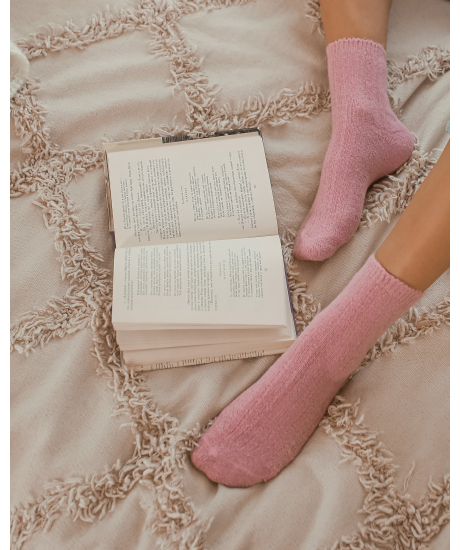 Рожеві шкарпетки з вовни мериноса
